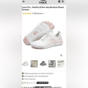 White and Pink Patterned Shoes